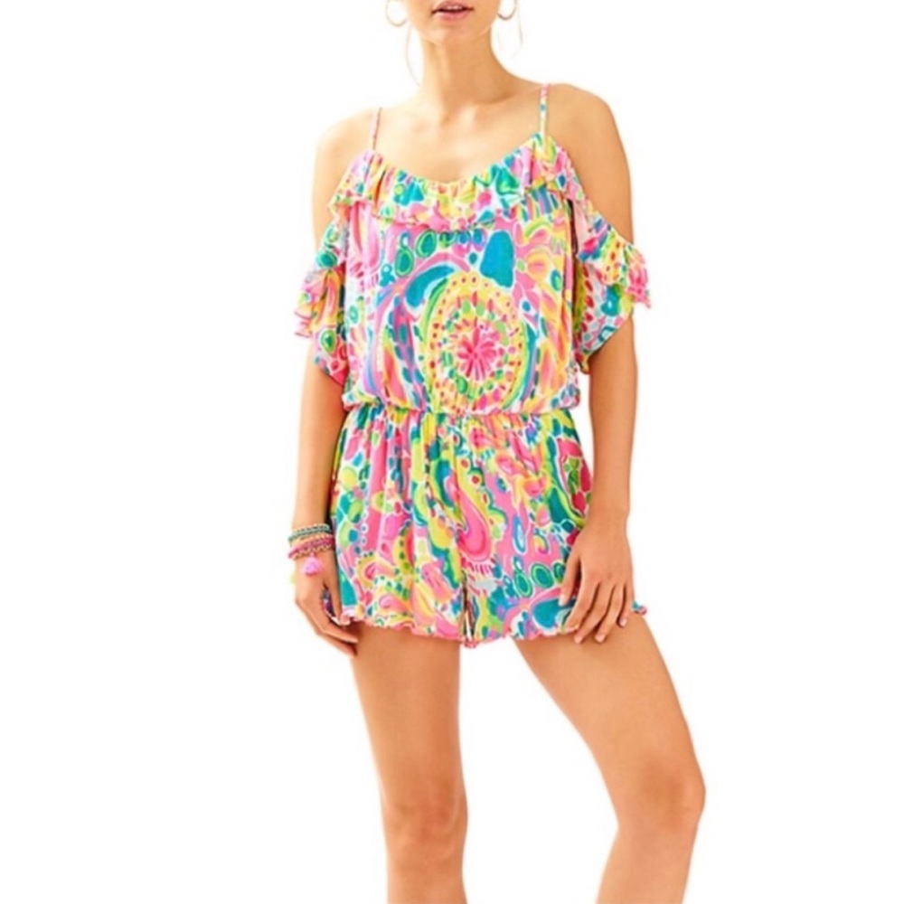 Lilly Pulitzer Come Out of Your Shell Fenella Ruffle Romper